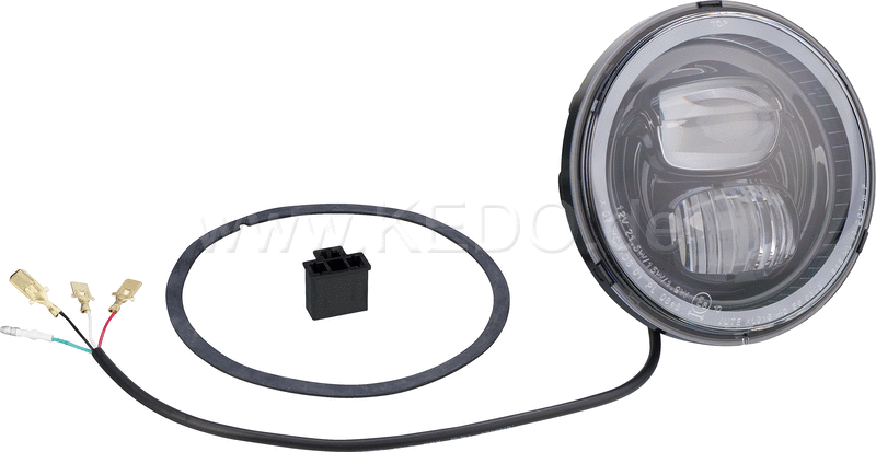 Kedo LED Headlight insert 12V DC with high / low beam and parking light H4 connection e-approved operation only on 12V AC voltage conversions WITHOUT | 50768