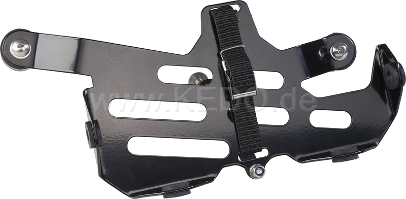 Kedo rack for spare jerrycan stainless steel black powder coated including mounting material WITHOUT jerrycan (Bag 50072R can be mounted OPTIONALLY). | 60030