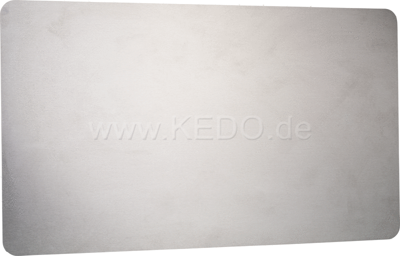 Kedo License Plate Reinforcement Plate for passenger cars and oldtimer license plates 340x200mm aluminum raw 2mm rounded corners | 60244