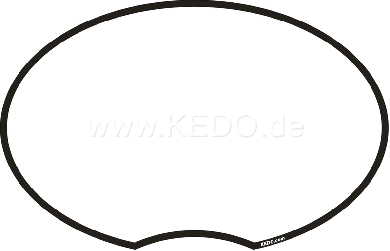 Kedo Start Number Plate Sticker white black border 1 piece suitable for start number plate item. 60401/60402 size approx. 260x158mm | 60403