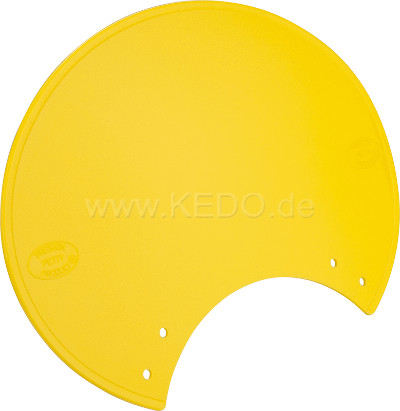 Kedo Spare Start Number Plate 'Six Days' Preston Petty plastic yellow with cut-out for 5.75 headlights | 60407G