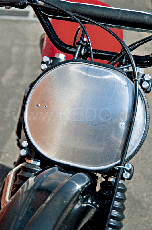 Kedo Front approx Number Plate aluminum oval Domed with Beading 1 Piece Size. 290x240mm | 60409