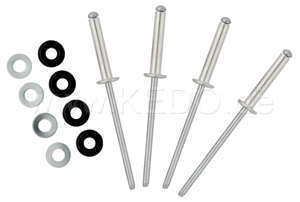 Kedo Rivet Set Silver compl. with O-ring + Washers for Sprocket Cover Repair 12 Pcs. | 60610