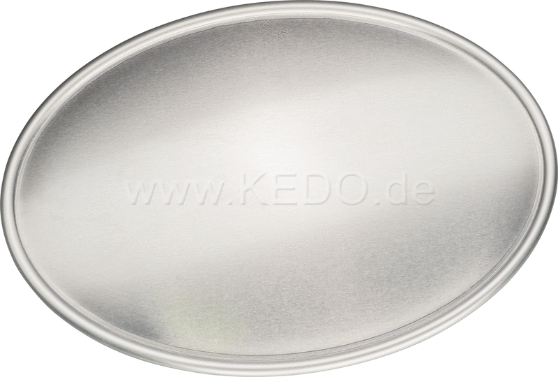 Kedo Starting Number Plate / Side Cover 'NEO' deep drawn 1mm aluminum untreated Circumferential bead 1 piece dim. approx. 220x150mm | 60618