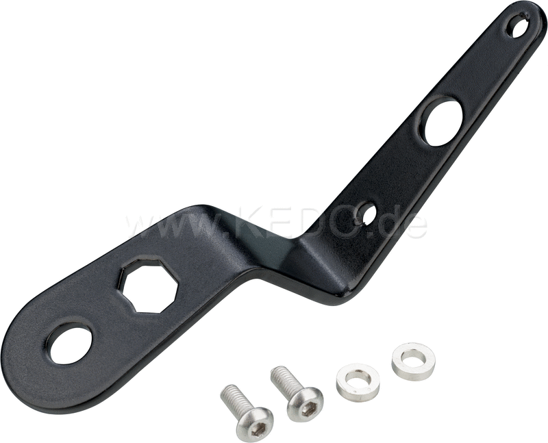 Kedo Universal Bracket for Motogadget 'Motoscope Tiny' Speedometer suitable for speedometer item 40354 for M6 / M8 mounting on fork yoke or handlebar clamp | 62006U