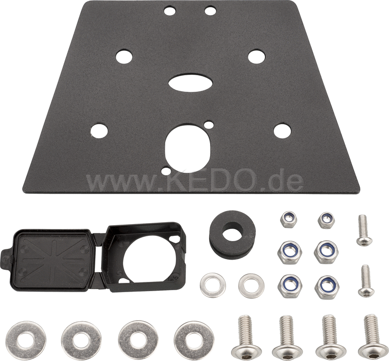 Kedo fenderless' Tail conversion cover plate aluminum coated recommended for conversion to swingarm license plate item 62028 | 62032