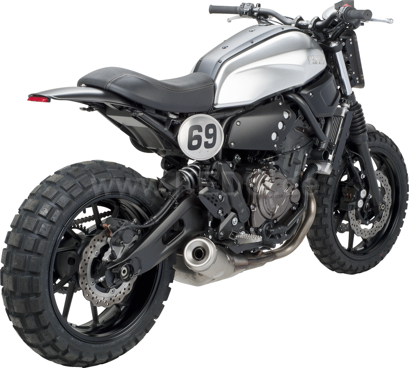 Kedo TT-Style Rear Conversion fender plastic through black-dyed mounting material incl complete LED taillight lens smoke e-approved | 62034-YB-B