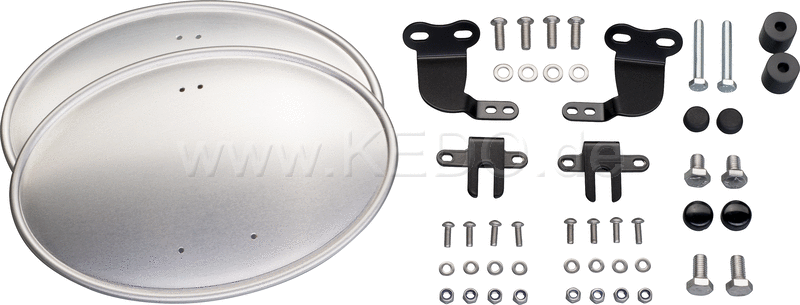 Kedo Aluminum Side Cover incl bracket (curved aluminum cover approx 220x150mm stainless steel bracket black coated.) For seat item 41378 | 63002