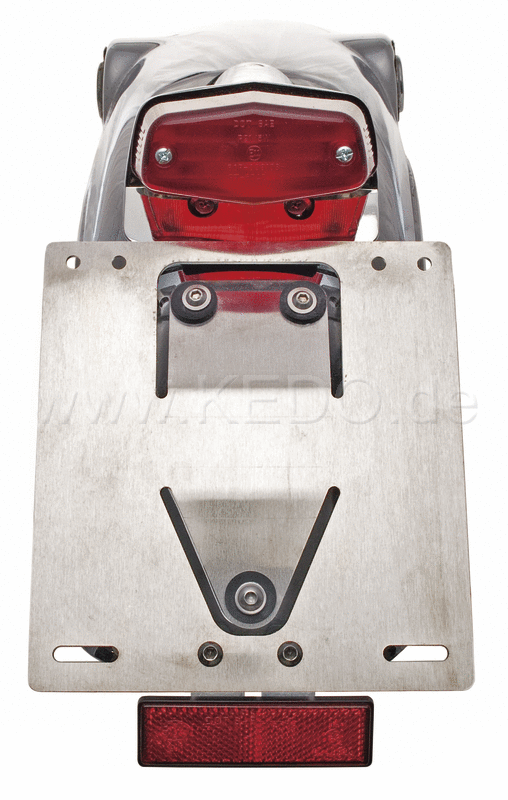Kedo License Plate Bracket aluminum incl Mounting material vibration-proof Extendable (width 18 cm height 19.5 cm) | 63020