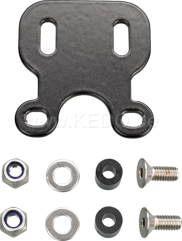 Kedo Bracket for License Plate Lighting extended item no 63025 suitable for 'E' approved LED license plate lighting 41427 or 41406 | 63028