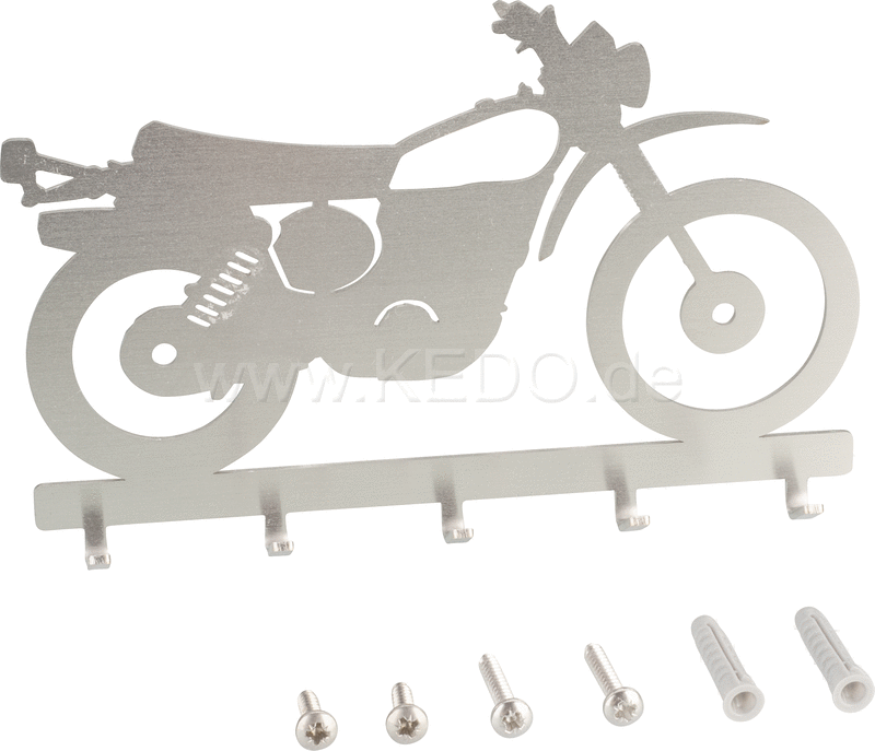 Kedo Keyboard / Coat Rack 'XT500' size 178x113mm 5 hooks 2mm stainless steel including dowels and stainless steel bolts. | 80106