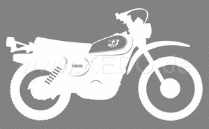 Kedo XT500'80 stickers stylized '80 model white size approx. 100x58 1 piece | 80170-80W