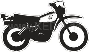 Kedo XT500'81 stickers stylized '81 -'85 model glossy black size approx. 100x58 1 piece | 80170-81S