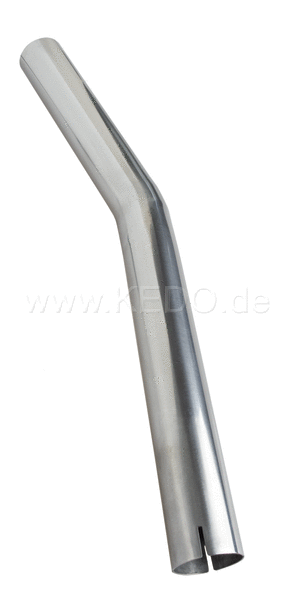Kedo Header Pipe Extension Stainless Steel Length 500mm (290 + 210 mm) with 21 ° angle Diam. 41.5mm / 44.5mm Onesided fourfold slotted Approx 600g | 90134