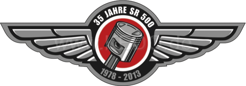 Kedo 35 Years Anniversary SR500 stickers red / black / gray size approx. 100x35mm one piece self-adhesive NEW : UV-proof 4c print | 90235