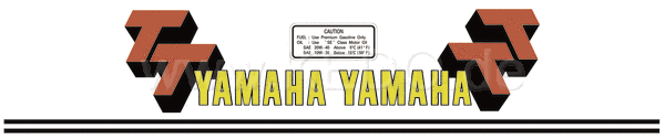 Kedo Fuel Tank Decal Orange / Yellow / Black complete Set LH / RH incl Oil-Service-Sticker overcoatable. | 91065