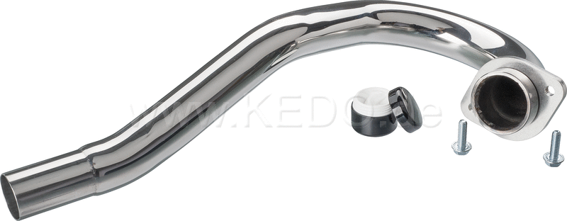 Kedo Header Pipe Stainless Steel incl Flange Bolts and Mounting paste size like OEM without heat shield mounting threads not street legal | 91313F