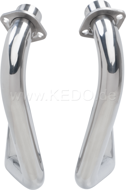 Kedo Stainless Steel Pipe BigBore header 2-2 38mm diameter suitable for standard fixing points polished (Not Street Legal NO connection for lambda sensor) | 91319