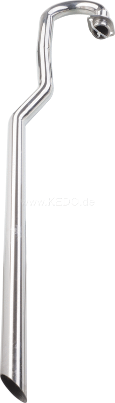Kedo Scrambler header pipe left / high extended version of our header item 93613 for selfmade DIY approx. 132cm length from bow 38mm diameter | 91509