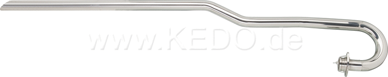 Kedo Scrambler header pipe left / high extended version of our header item 93613 for selfmade DIY approx. 132cm length from bow 38mm diameter | 91509