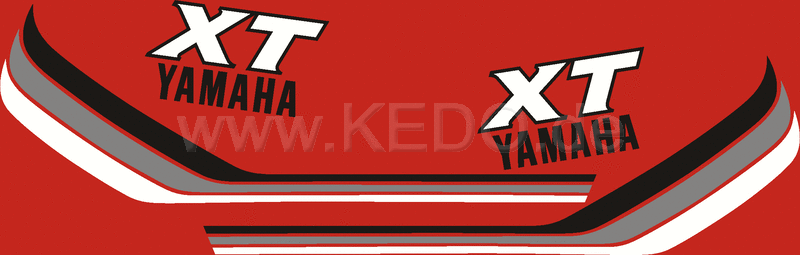 Kedo Tank Decal White / Silver / Black 1 pair (replica) | 92021