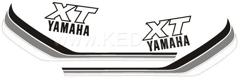 Kedo Tank Decal White / Silver / Black 1 pair (replica) | 92021