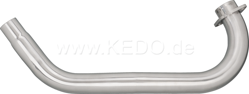 Kedo header pipe 'sweptback' Brushed Stainless Steel (d. = 44 / 41.5mm including HD-Flange Lower Mounting Spot and lambda sensor thread (Bottom)) | 92062BR