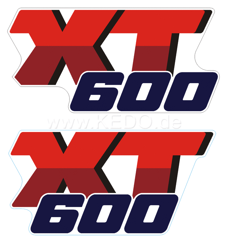 Kedo Fuel Tank Decal Red / Blue 2 pcs. complete right + left side decal template = Type 3EW | 92096