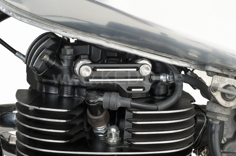 Kedo Twin Feed Oil Line Kit 'Vintage Black Line' with Black Textile pants and Black Anodized aluminum block with fins Complete Kit | 92108