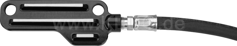 Kedo Twin Feed Oil Line 'Vintage XT' black anodised aluminum distributor with bare cooling fins analogue to XT cylinder and black textile pants | 92117