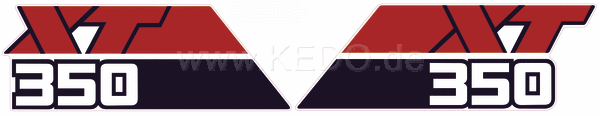 Kedo Fuel Tank Decal Dark Blue / Red / White 1 Pair (Replica) | 92130