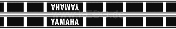 Kedo Fuel Tank Decal 'Classic' (Straight) left and right black on white background approx. 688x56mm | 92404-1
