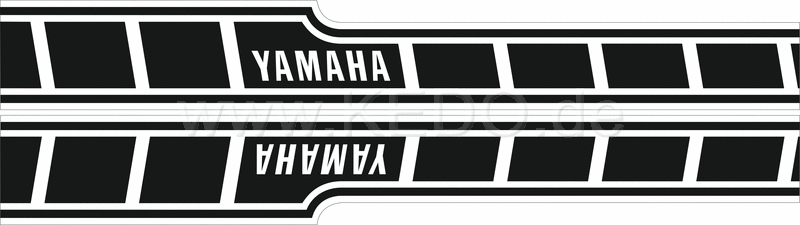 Kedo Fuel Tank Decal Vintage Race 'Dynamic' left and right black on white background approx. 664x92mm | 92406-1