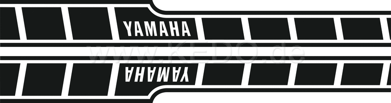 Kedo Fuel Tank Decal Vintage Race 'Dynamic' left and right black on transparent background approx. 682x82mm | 92406