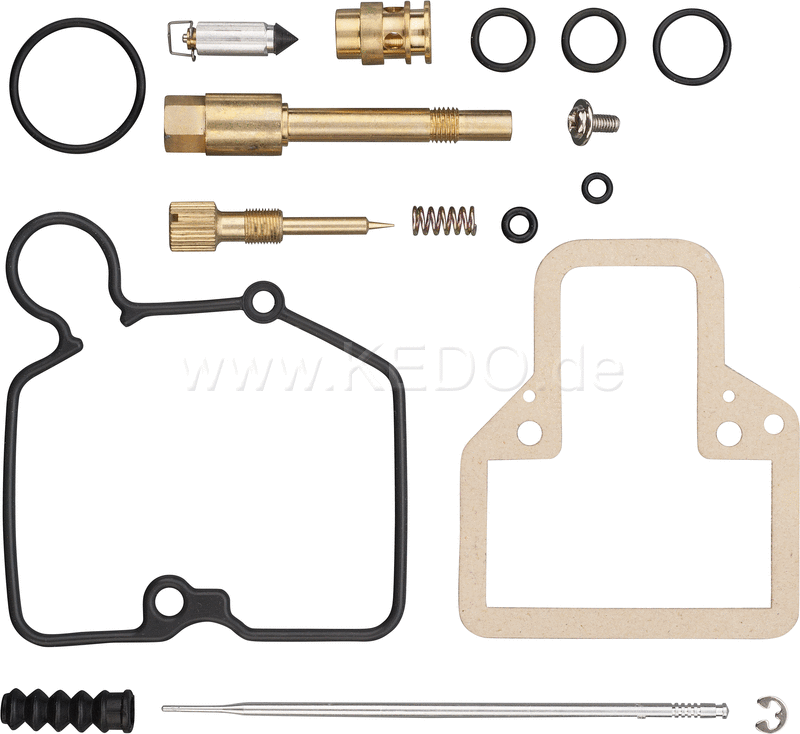 Kedo TM36 Carburettor Rebuild Kit Containing all gaskets jet needle needle jet mixture screw float valve boot for accelerator pump (no jets) | 94018