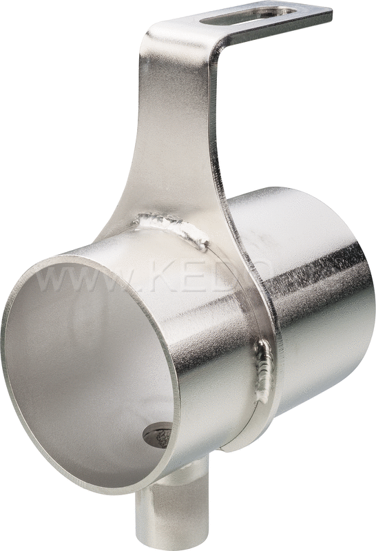 Kedo Air Filter Mounting / Air Intake Tract- Extension for Racing Air Filter (54mm E.G. item 91372) stainless steel with black engine ventilation pants | KTH-10049