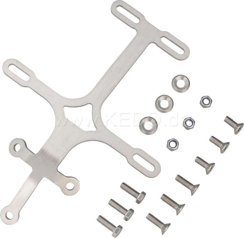 Kedo License Plate Bracket Rear Fender stable construction high quality stainless steel minimalistic design including mounting material. | KTH-10070