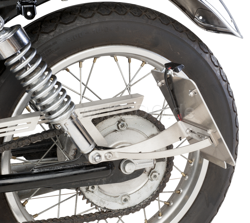 Kedo Side Mount License Plate Bracket 'Pur' including LED license plate illumination and e-approved reflector stainless steel / aluminum incl mounting material. | KTH-10097