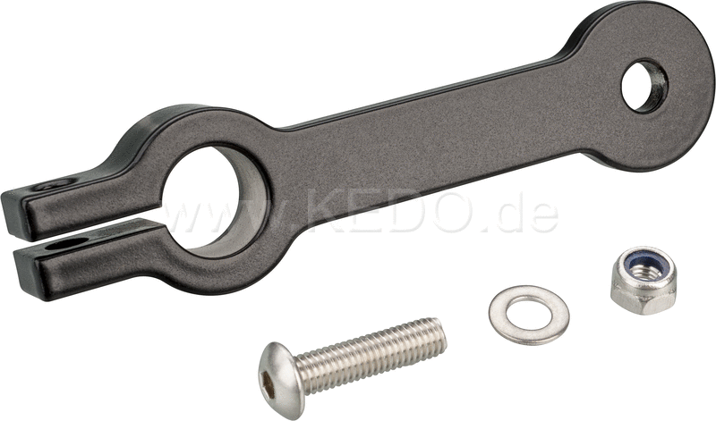 Kedo Horn Bracket unobtrusive mounting of the horn for a tidy front so for the original horn black aluminum M6 mounting hole | KTH-10173