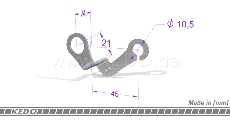 Kedo Rear turn signal bracket for 10mm bolts stainless steel for turn signals with M8 and M10 mounting position may not allowed in your country | KTH-10183