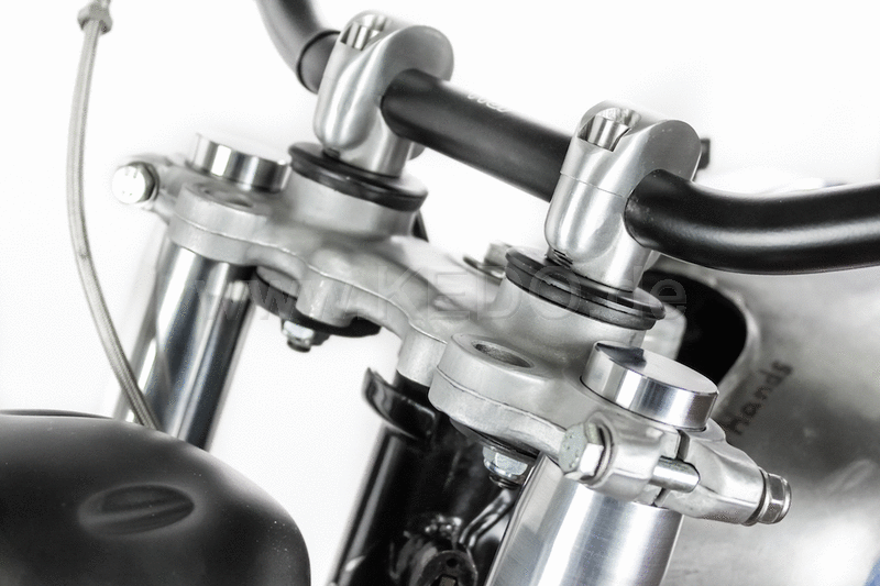 Kedo Aluminum Fork plug covers chrome plated 1 pair high minimalistic design vibration-damped mounting | KTH-10213