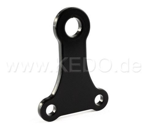 Kedo Headlight bracket Straight stainless steel coated black mounting on bottom fork bridge for headlights with M9 and M10 mount - bottom mount | TH-10075.1