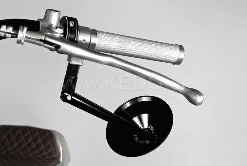 Kedo Mirror Bracket upside-down aluminum innovative mounting position for 22mm handlebars M10x1 25 mirror thread width 16mm | TH-10098.2