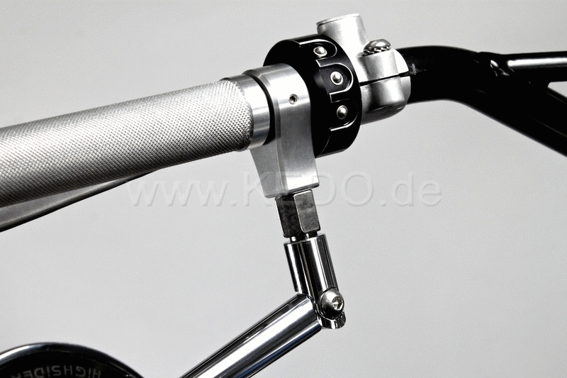 Kedo Mirror Bracket upside-down aluminum innovative mounting position for 22mm handlebars M10x1 25 mirror thread width 16mm | TH-10098.2