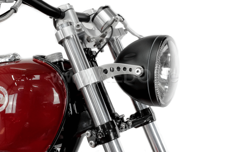 Kedo Headlamp Bracket Drilled high-strength aluminum & stainless steel mounting of the headlight with lateral mounting and mounting M8 | TH-10166.4