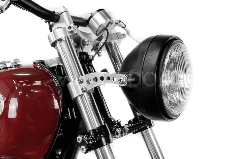 Kedo Headlamp Bracket Drilled high-strength aluminum & stainless steel mounting of the headlight with lateral mounting and mounting M8 | TH-10166.4