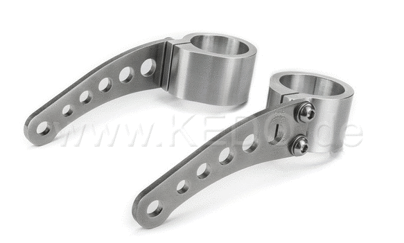 Kedo Headlamp Bracket Drilled high-strength aluminum & stainless steel mounting of the headlight with lateral mounting and mounting M8 | TH-10166.4