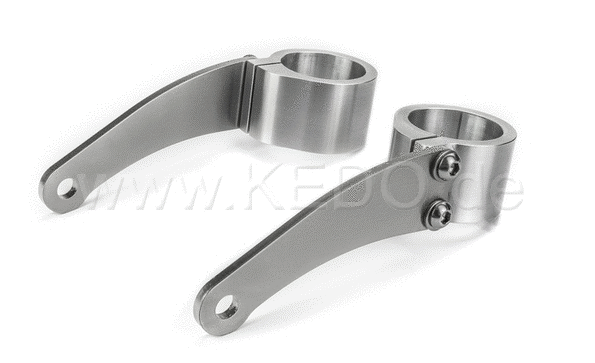 Kedo headlight bracket pure high strength aluminum and stainless steel aesthetic assembly of your headlamp with lateral fastening and M8 uptake | TH-10167.4
