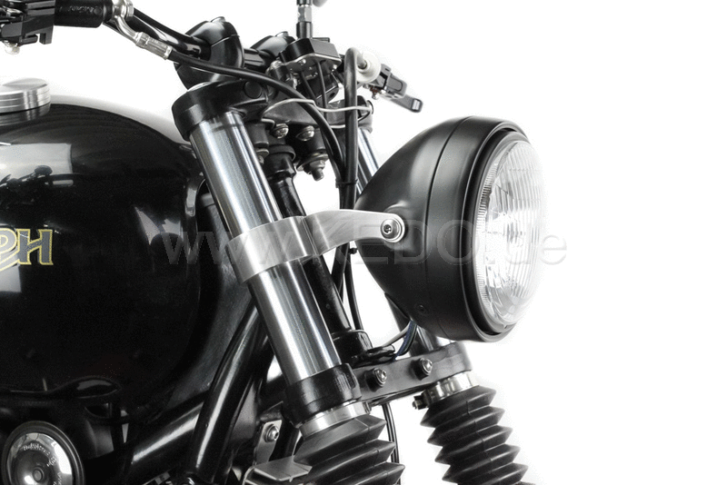 Kedo headlight bracket short Pur aluminum and stainless steel aesthetic installation of your headlamp with side mounting M8 and Recording | TH-10169.3