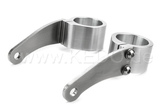Kedo headlight bracket short Pur aluminum and stainless steel aesthetic installation of your headlamp with side mounting M8 and Recording | TH-10169.3